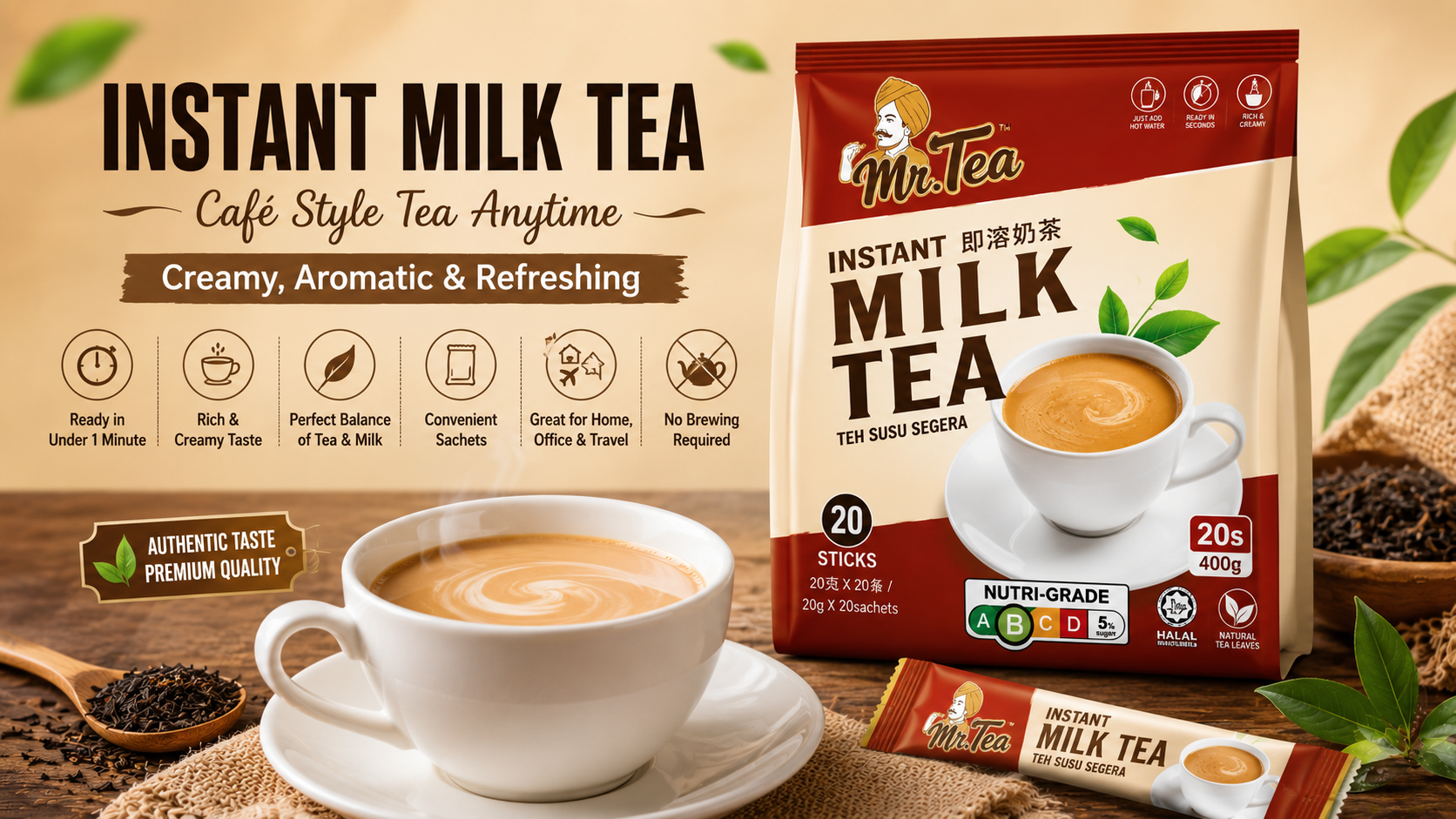Instant Milk Tea  Caf Style Tea Anytime